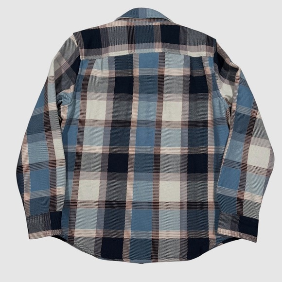 Outerknown Blanket Shirt Mens L Heavy Organic Cotton Plaid Button Up Pockets - Picture 2 of 13